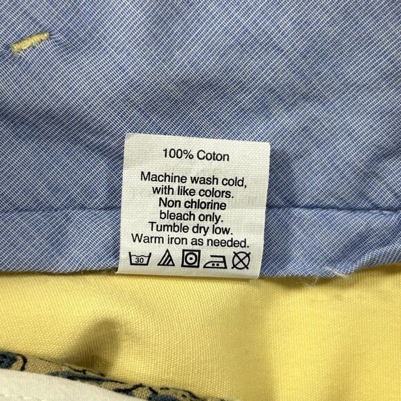 J Crew Shorts Men's Size 29 Yellow Chino Casual Performance Cotton Measure 30x10 - Picture 8 of 9